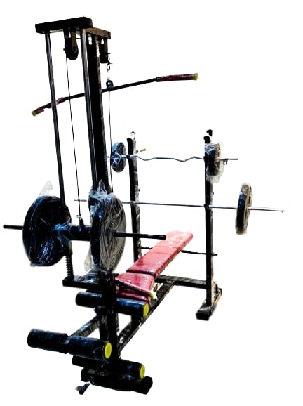Image of Body Maxx 20 in 1 Multipurpose Weight Training Adjustable Bench, Black 4X2 Pipe frame.