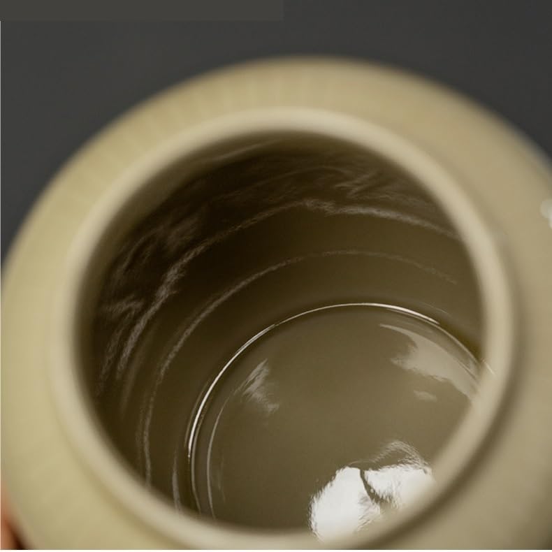 LYGSWDB Zestaw do herbaty Pojemnik ceramiczny do przechowywania słoika Ręcznie robiona ceramiczna puszka do herbaty Domowa kuchnia Herbata w zamkniętej puszce Słoik do przechowywania herbaty