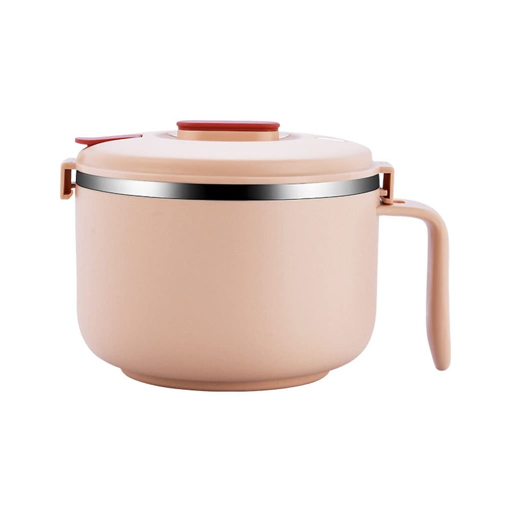 Tazón para ramen, Fiambrera Sellada for El Hogar, Tazón De Fideos Instantáneos De Acero Inoxidable 304 Con Tapa, Taza De Comida Rápida Aislada for Estudiantes