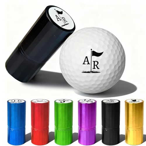 Lihome Golf Ball Stamp Personalized - Durable Waterproof Reusable Ink Stamper, Custom Golf Gift for Men, Dad, Retirement, Father’s Day, Birthday & Christmas