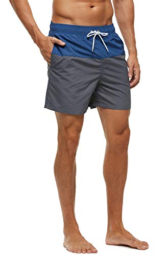 Image of SILKWORLD Men's Swim Trunks Waterproof Bathing Suit Quick Dry Shorts with Pockets