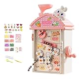 Zkydhbd Juego de cuerdas automáticas interactivas para padres e hijos con 400 cuentas para hacer actividades y manualidades infantiles