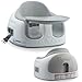 Bumbo 3-in-1 Multi-Seat for 6 to 36 Months, Travel Baby Feeding & Play Floor Seat, All-in-One Portable Booster with Tray & Toddler High Chair, Cool Grey