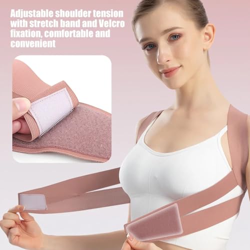 Faja lumbar mujer, Corrector Postura Espalda Ajustable Transpirable Corrector de Espalda Faja Lumbar Hombre Mujer Postura Espalda Corrector Espalda Recta para Alivio Del Dolor de Cervicales y Espalda - imagen 2