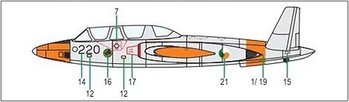 Mini ala 1/144 de la Fuerza Aérea Irlandesa Fuga CM.170 Magister Modelo de plástico MWG144354