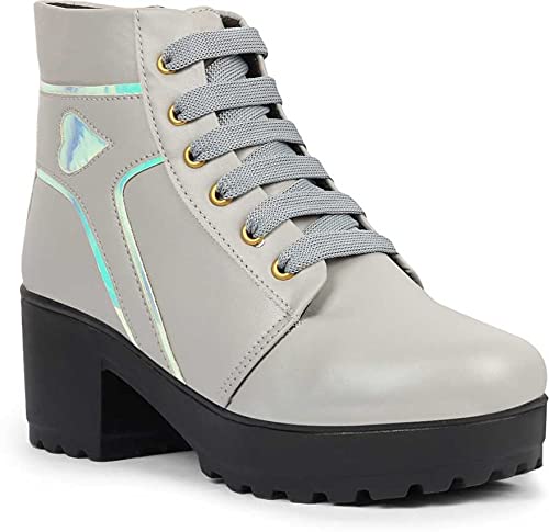 Image of KRAFTER Women's and Girls High Ankle Denim Stylish Boots