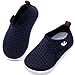 JIASUQI Outdoor Casual Fashion Sneakers Quick Dry Aqua Water Shoes for Infant Boys Girls Dot Navy 12-18 Months