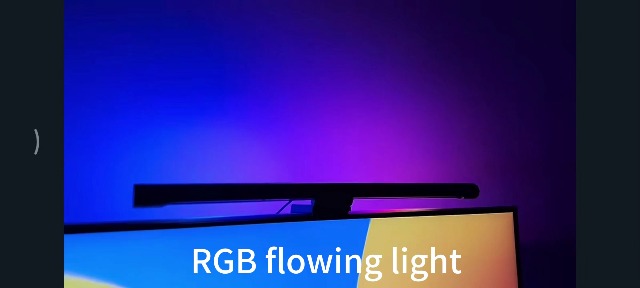 Image of RGB Monitor Light Bar with Wireless Remote, Dual-Source Gaming Computer Lamp for Curved & Flat Monitors (0.39 inch-1.18 inch), Ambient Backlight, Stepless Dimming (Ra95), No Glare Desk Setup