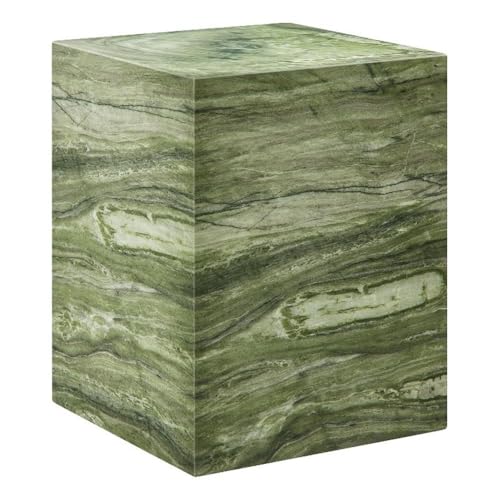 Modway Jordana Indoor Outdoor Concrete Side Table in Green Marble...