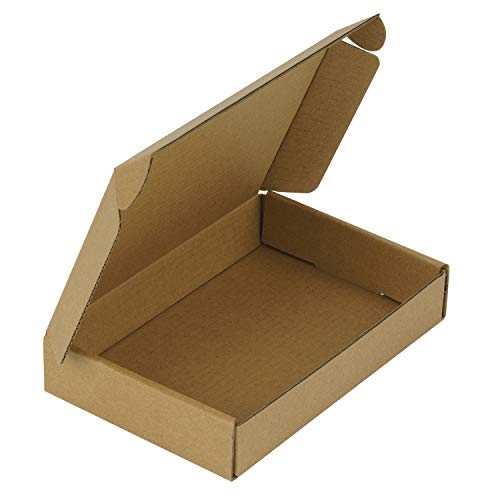 RUSPEPA Recyclable Corrugated Box Small Box Mailers - 6" x 4" x 1" - Cardboard Box Perfect for Shipping Small Mobile Phone Case - 50 Pack - Kraft