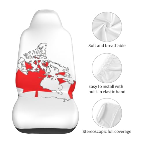 Fundas de asiento de coche antideslizantes de mapa de Canadá para proteger contra el desgaste diario 6