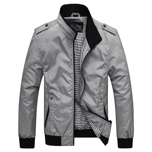 Manteau décontracté zip militaire pour homme veste d'aviateur casual