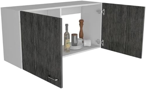 Miniatura 5 de TUHOME Napoles - Armario de pared, madera de roble blanco y ahumado