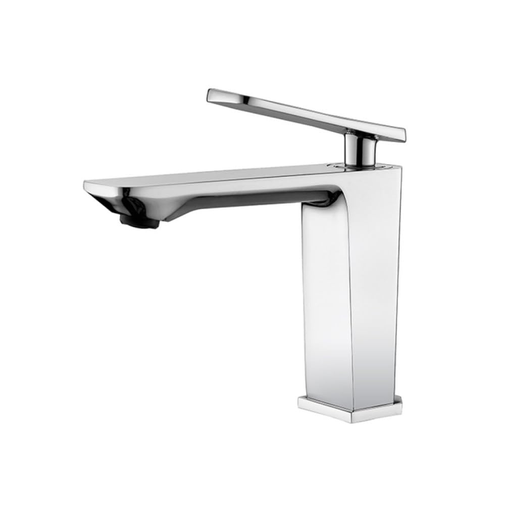 Robinets de lavabo gastronomique au design carré pour une salle de bain zen