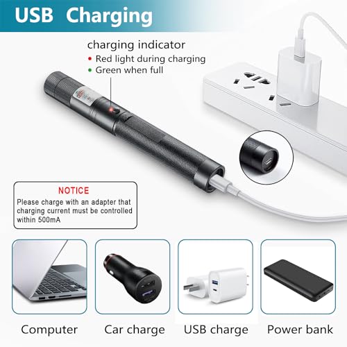 Long Range Tactical Green Beam Flashligh, Rechargeable Bright Laser Pointer for Night Astronomy Outdoor Camping Hiking for Indoor Outdoor - Image 3