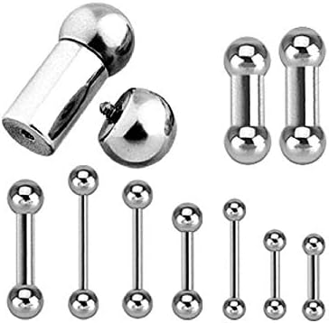 WildKlass Jewelry Internal Threaded Barbell 316L Surgical Steel 16GA 14GA 12GA 10GA 8GA 6GA 4GA 2GA 0GA 00GA (Sold Individually) image 5