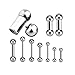 WildKlass Jewelry Internal Threaded Barbell 316L Surgical Steel 16GA 14GA 12GA 10GA 8GA 6GA 4GA 2GA 0GA 00GA