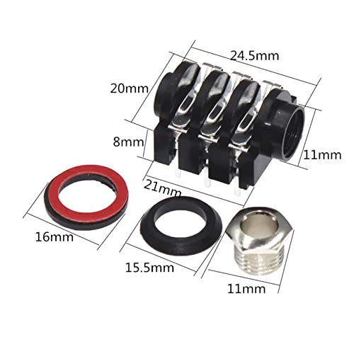Prise Jack 6.35mm TRS stéréo pour intégration de modules audio et pédales d'effet - 4