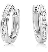 Miore hoogwaardige zilveren Dames Oorbellen ronde klassieke Hoops bezet met schitterende briljant geslepen CZ Zirkonia Stenen Trendy Creolen uit gerhodineerd 925 Sterling zilver 16mm diameter Miore hoogwaardige zilveren Dames Oorbellen ronde klassieke Hoops bezet met schitterende briljant geslepen CZ Zirkonia Stenen Trendy Creolen uit gerhodineerd 925 Sterling zilver 16mm diameter