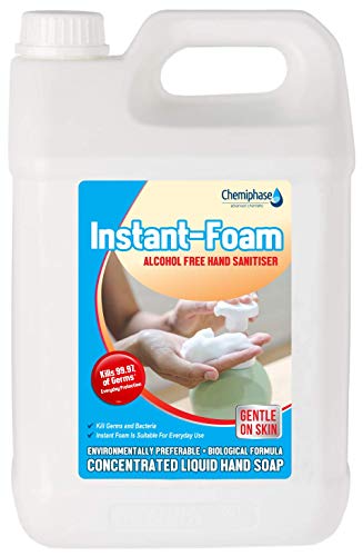 Instant Foam 1 x 5L - Alcohol Free Hand Sanitising Foam for foam dispensers and bottles