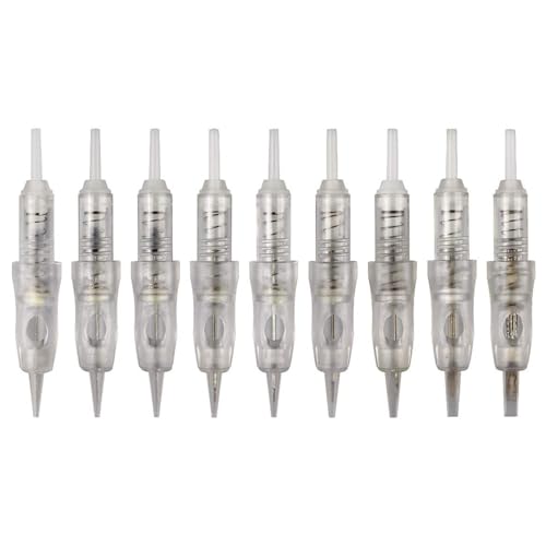 50pcs/Pack Disposable Microblading Nano Needle Cartridges Permanent Makeup Tattoo Needles for Tattoo Machine for Ombre Powder Eyebrow Lip Beauty (5P)