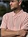 COOFANDY Mens Guavera Shirts Short Sleeve Cuban Shirt Summer Beach Button Down Shirts Pink