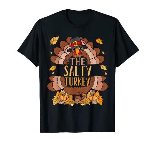 Familia de fuentes Salty Turkey Grupo de Acción de Gracias Camiseta