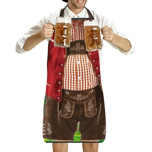 Qutalmi Delantales Divertidos Para Hombres BBQ, Delantal De Cocina Para Adultos, Transpirable Para Bodas Barbacoas Picnics Camping Restaurantes Navidad Halloween