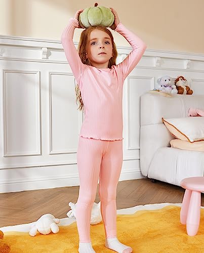 Baby Girls Pajamas Sets 2-8Y Toddler Kids Soft Comfy Modal Tencel Long-Sleeve Snug fit Sleepwear pjs2