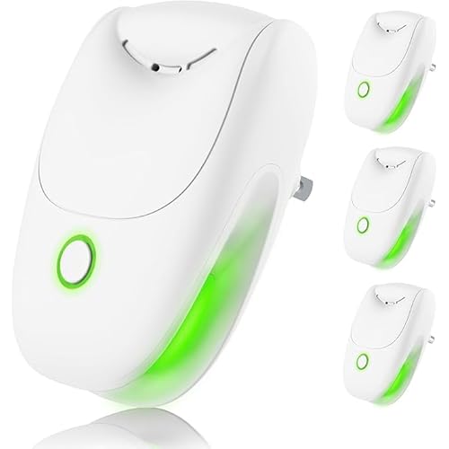 Plug in Air Ionizer, 4 Pack Ion Pure 2-Speed Quiet Mini Negative Ionic Air Purifier, Portable Odor Eliminator for Home, Bedroom, Office & Kitchen, Targets Smoke, Dust Mites & Pet Smell (4pcs)