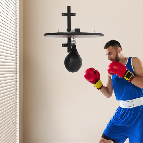 Xuthusman Speed Bag Platform Kit, Heavy Duty Adjustable Height Boxing Training Equipment with Punching Ball All-in-One Boxing Training Equipment for Home Gym Cardio Punching Practice