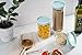 Godinger Food Storage Containers, Stackable Organization Canister Glass Jars - Mixed, Set of 3