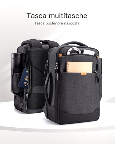 Image of Inateck 20-46.2 L Travel Backpack, Expandable Hand Luggage Backpack for Men Women Laptop Backpack Splashproof Compatible 14 /17.3 Inch Laptop and 12.9 Inch iPad for Weekender