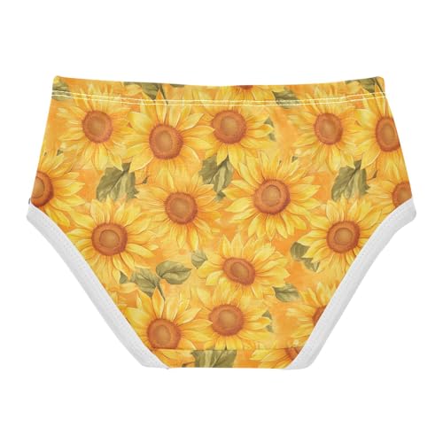 Girls Underwear Soft Cotton Sunflower Kids Panties in Sizes 2/3t, 4t, 5t, 6 and 82