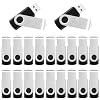 128MB Flash Drive Bulk USB Flash Drives 20 Pack, USB 2.0 Thumb Drive Photo Stick Jump Drives with Lanyards, Swivel Memory Stick Pendrive Zip Data Storage and Backup Flashdrive for Computer