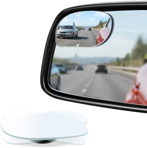 LivTee Blind Spot Mirrors, HD Glass Frameless Convex Rear View Mi...