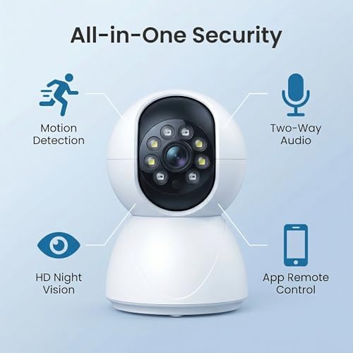 360° Pan/Tilt Wi-Fi Pet Camera with Auto Motion — detail view