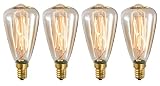E14 25W Vintage Edison Light Bulb ST48 Squirrel Cage Filament Bulb Dimmable Tear Drop Antique Light