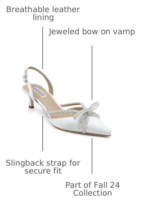 Image of Badgley Mischka Women's Angelina Slingback Kitten Heels