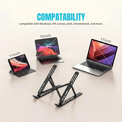 Soporte para Laptop Plegable de Metal Negro miniatura 7