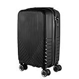 Mala de bordo em Polipropileno 4 rodas 360º - AeroMalas Sérvia (Preto)