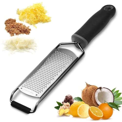 Wellehomi ralador de queijo de limão mais recente Zester – afiado e com grande cabo de TPR macio, lâ