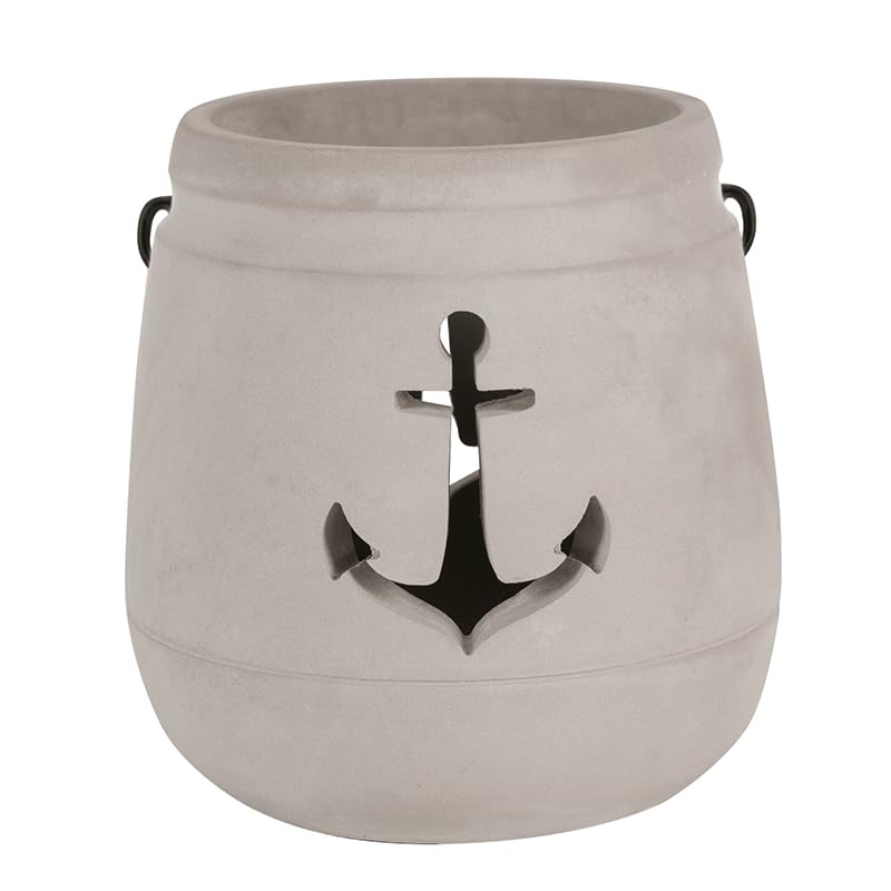 Beton Windlichter 12 cm/h grau (Anker)