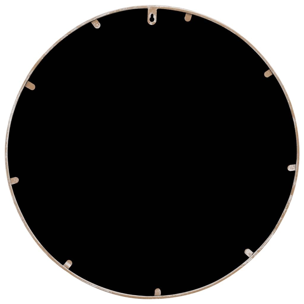 Fengshui Okrągłe lustro ścienne 40 cm żelazo wzór kwiatowy