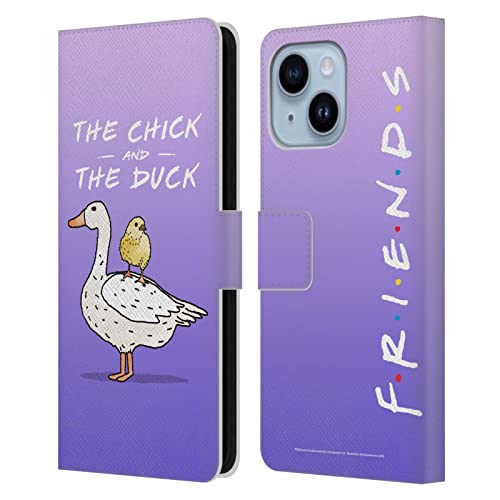 Étui Friends TV Show Chick and Duck en cuir pour iPhone 14 Plus
