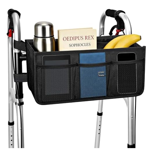 Foldable Walker Basket Bag with Cup Holder