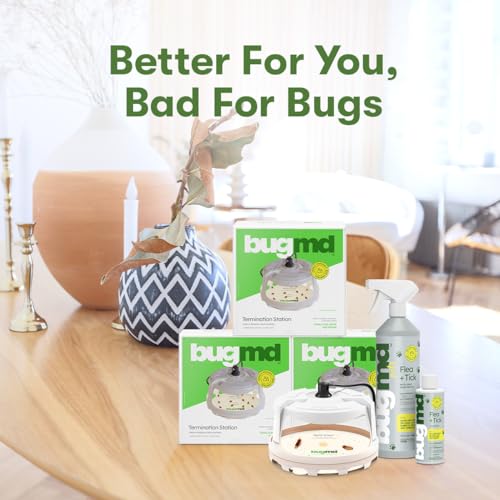 BugMD Termination Station Pest Trapper (3 Pack), BugMD Flea and Tick Concentrate (1 Pack) and Spray Bottle 32 oz (1 Pack) Bundle - Thumbnail 7