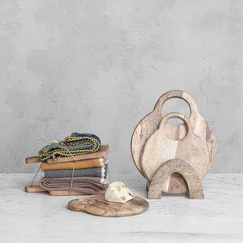 Juego de 3 toallas de cocina con tabla de madera de mango multicolor miniatura 2