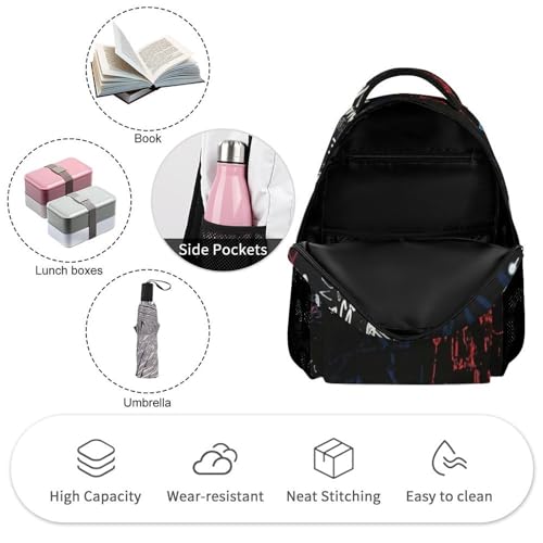 Cool Graffiti School Backpack For Kids Boys Girls Children Travel Bag Students Teens Bookbag Hip Hop Backpack Laptop Backpack-C33