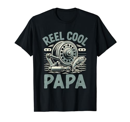 Reel Cool Papa Bass Fishing Pêcheur Papa Pêcheur Pêcheur Pêcheur T-Shirt